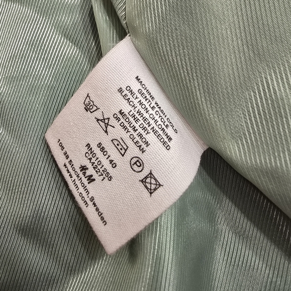 H&M Velvet silk blend blazer jacket party size 4 - Picture 4 of 9